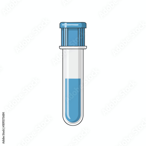 Test Tube with Blue Liquid