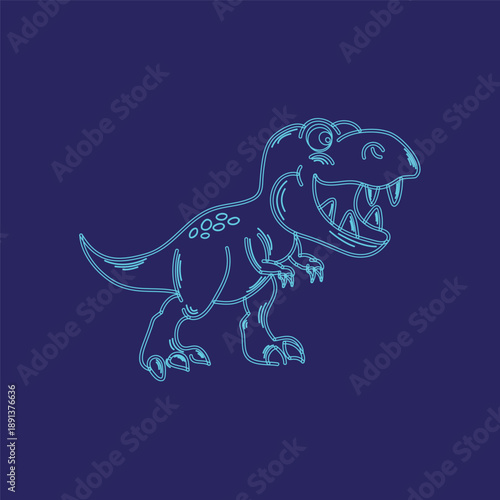 tyrannosaurus rex dinosaur vector illustration