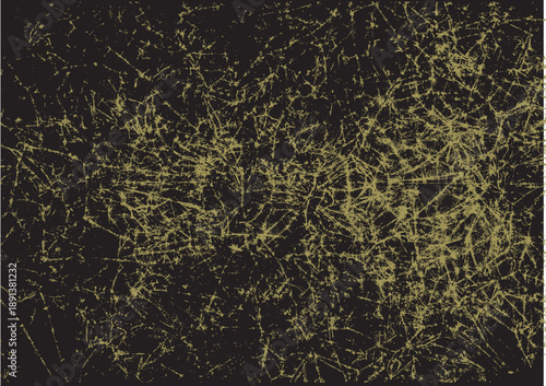 金色のカスレのデザイン素材、アート、背景黒色	
