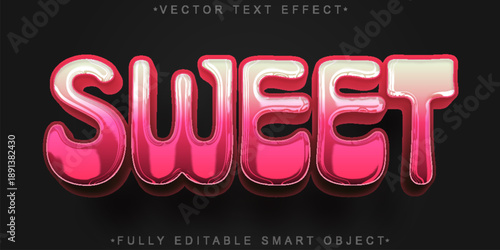 Sweet Candy Sugar Vector Fully Editable Smart Object Text Effect