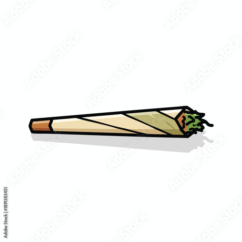 Illustration of a Handmade Spring Roll