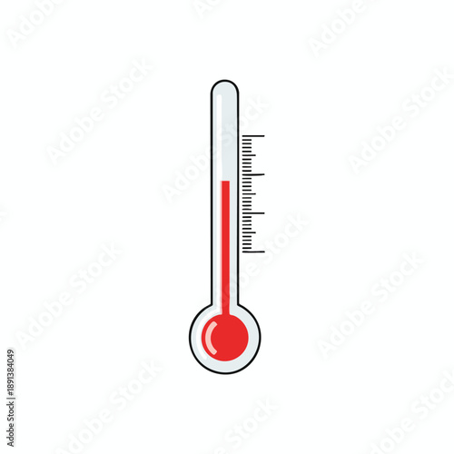 High Temperature Thermometer Illustration