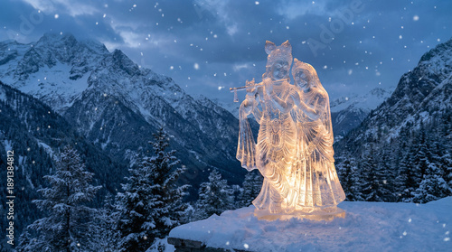 Ice Sculpture of Radha Kris...