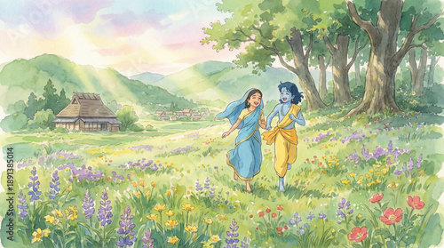 Happy Radha Krishna: Cartoo...