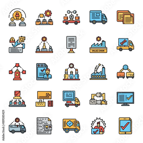 Collection of Logistics and Delivery Icons.