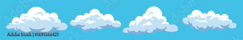clouds set vectors isolated clouds image background