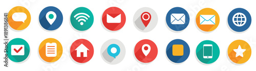  contact icon set collection illustration