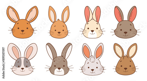 cute bunny set in kids style