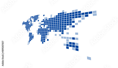 mondo, pianeta, informatica, digitale, pixel, concetto tecnologia,