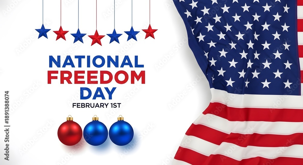 Obraz premium Celebrating national freedom day honoring american liberty and independence