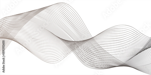 Abstract background wave lines flowing smooth curve shape mesh technology futuristic concept.