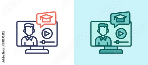 Video Learning whitegreen icon