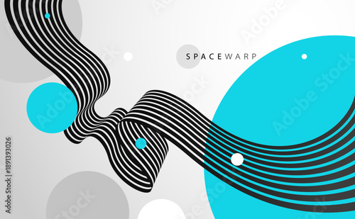 Abstract background with curve lines in 3D perspective, dynamic stripes tape looks like road, journey trip wallpaper, futuristic dynamic expanse theme.
