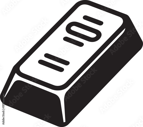 Gold bar stamped with 100 weight marking, precious metal investment symbol