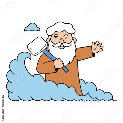 Moses raises his staff as the Red Sea parts, towering walls of water opening a dry path, guiding the Israelites toward freedom under a dramatic, faith-filled sky.