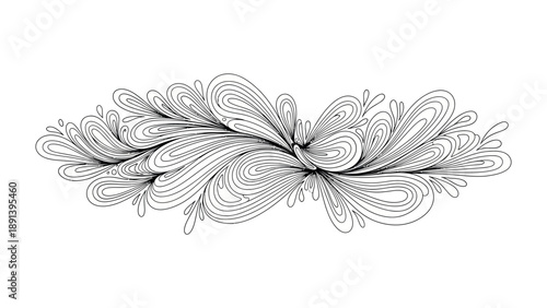 Intricate Abstract Design: A detailed and dynamic illustration of an abstract design, featuring swirling lines and organic forms, perfect for creative projects.