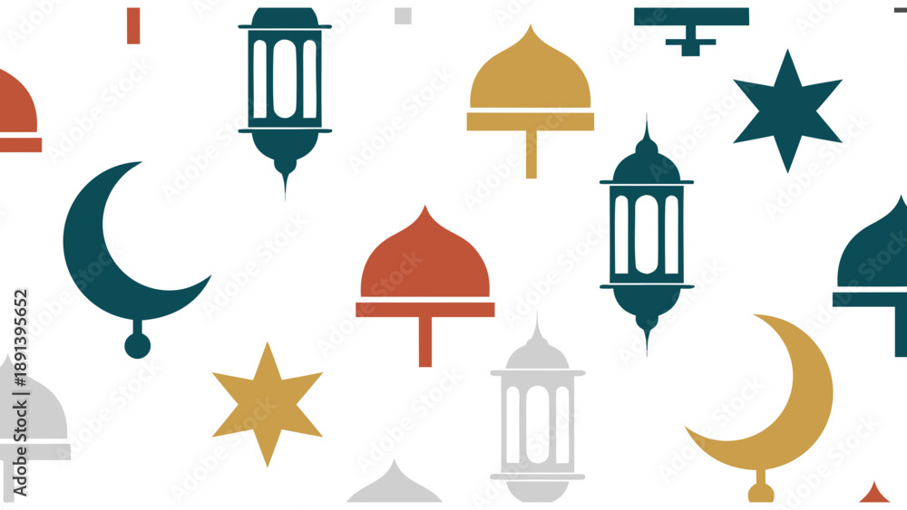 Fototapeta premium ramadan essence : modern abstract islamic symbol pattern