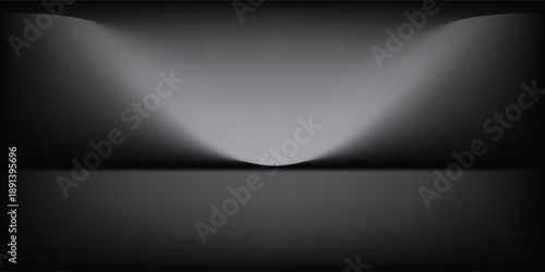 Abstract gradient podium background. Empty gray 3D studio background. Clean scene for product presentation mockup template. eps 10