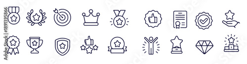 awards icons vector design