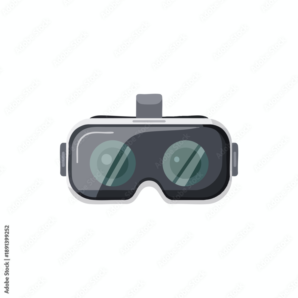 Obraz premium Virtual Reality Headset on White Background