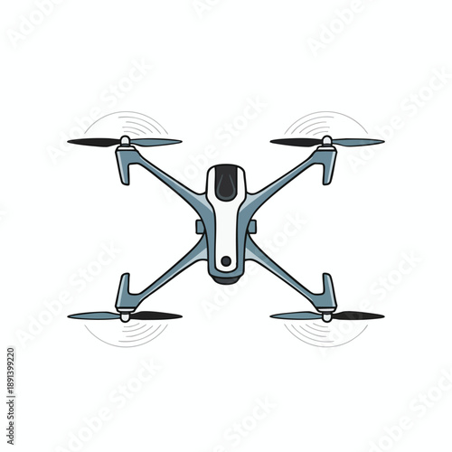 Drone with Propellers Illustration
