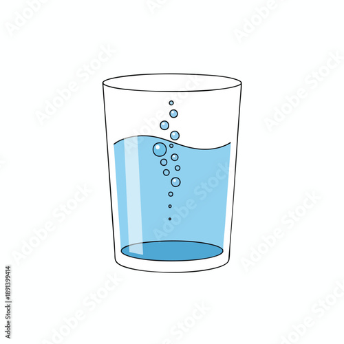 Glass of Fresh Sparkling Water