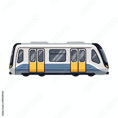 Modern Commuter Train Illustration