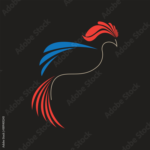Abstract Flying Bird Logo Vector Design