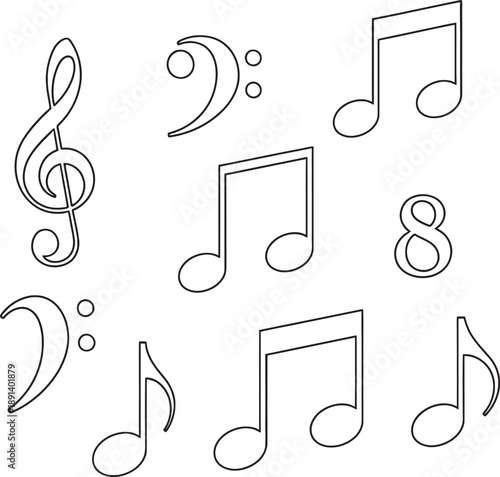 Music symbols collection