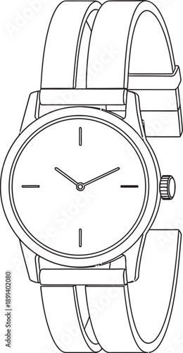 Simple wristwatch illustration
