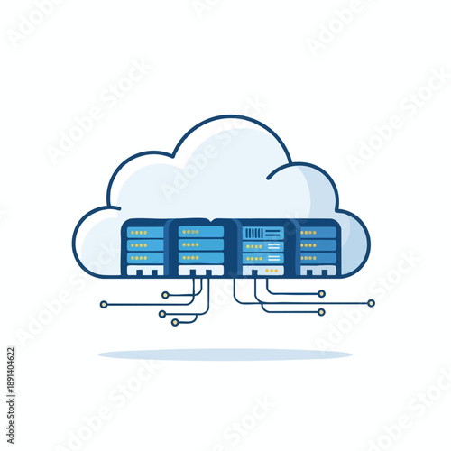 Cloud Computing Data Storage Illustration