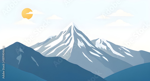 mountains, sun, landscape art, nature art, outdoor art, scenic art, wilderness art, hills art, peaks art, valley art, forest art, tree art, sky art, horizon art, travel art, adventure art, hiking art,