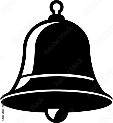 Black Bell silhouette vector illustration on white background , white background
