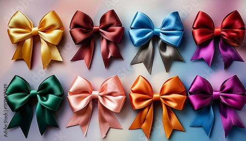 Colorful Decorative Bows For Various Craft And Gift Applications