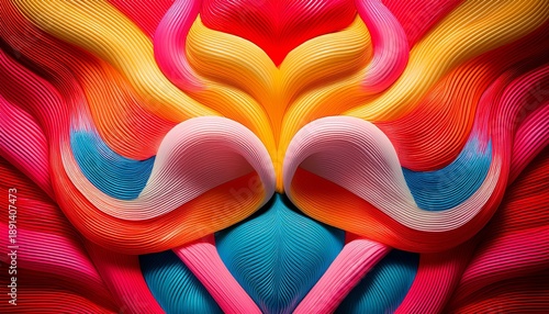 Vibrant Abstract Saint Valentine Pop Art Background With Romantic Colors Generative Ai