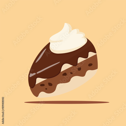 Tiramisu Cake Illustration