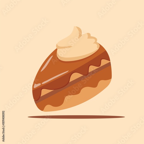 Assorted Gourmet Cake Slices Illustration Collection with Fruit and Cream Toppings