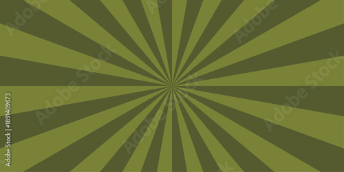 Retro vintage grunge green radial burst sunburst ray pattern. Sunburst vector copyspace background. Vintage sunrays illustration swirl line. Abstract circuses, stripe background design.