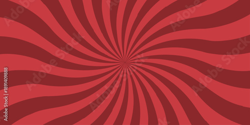 Retro vintage grunge red radial burst sunburst ray pattern. Sunburst vector copyspace background. Vintage sunrays illustration swirl line. Abstract circuses, stripe background design.