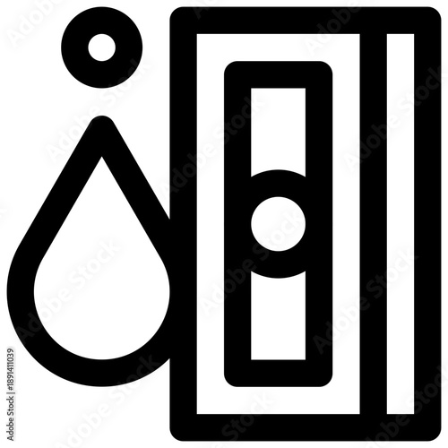 Liquidity. Editable stroke vector icon.