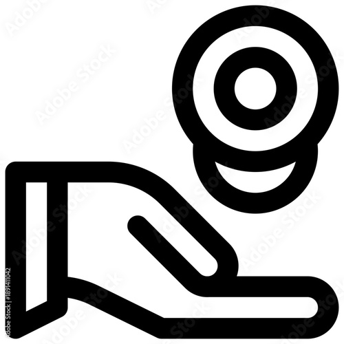 Loan. Editable stroke vector icon.