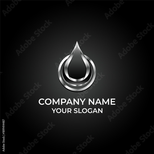 Oil drop logo Vector Illustration
