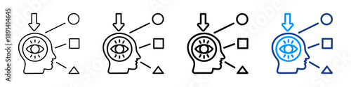 Perception Icon Different Style Outline Collection Set.