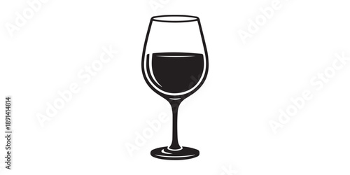 Set of wine bottle and glass silhouettes isolated on white background alcohol beverage bar restaurant black vector illustration collection,Wine glass with wine vector black silhouette white background