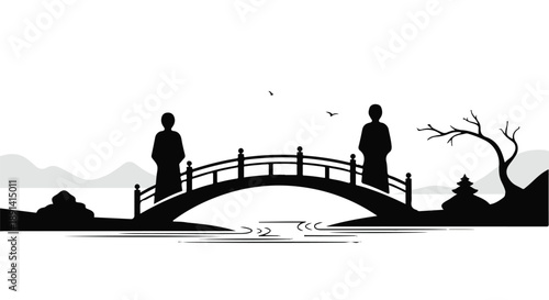 silhouette of a man and woman