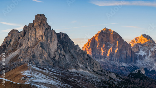 Panorama of Passo Giau in t...