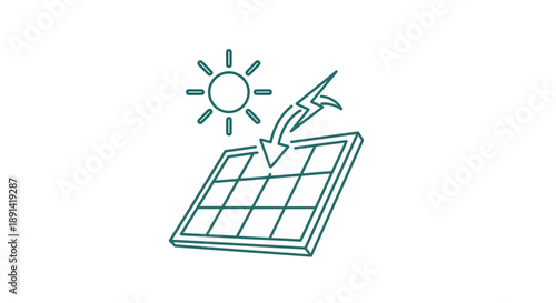 Solar panel generating electricity