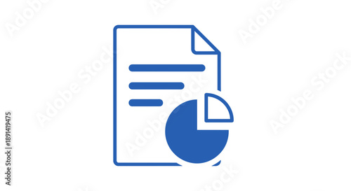 Report with pie chart icon