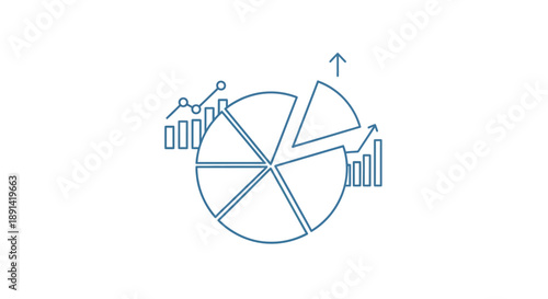 Business growth chart illustration