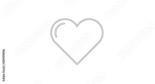 simple line heart icon